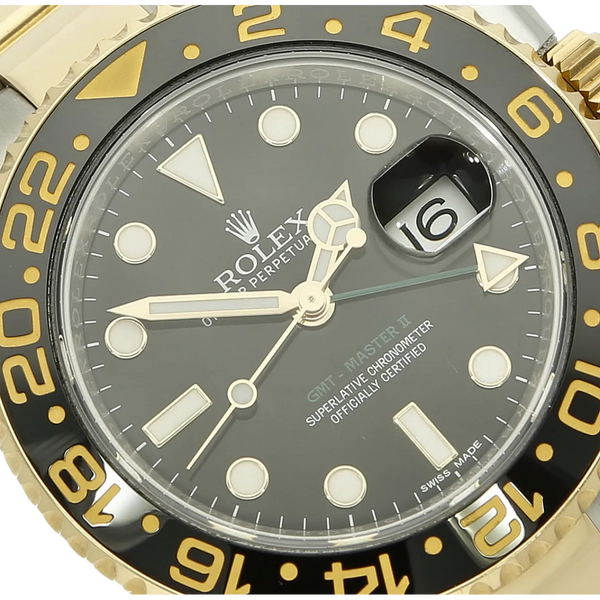 Rolex GMT Stahl Gold 116713 Zifferblatt 