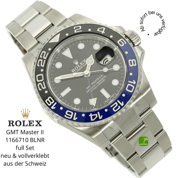 Rolex GMT Batman neu halb liegend