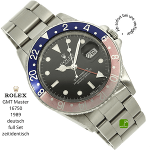 Rolex GMT 16750 Pepsi halb liegend