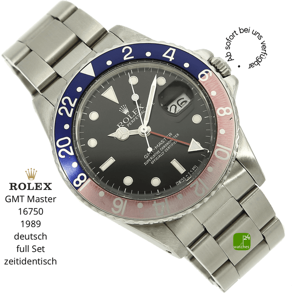 Rolex GMT 16750 Pepsi halb liegend