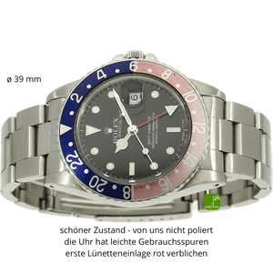 Rolex GMT 16750 Pepsi liegend