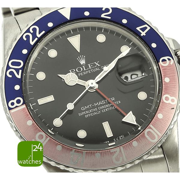 Rolex GMT 16750 Pepsi Zifferblatt