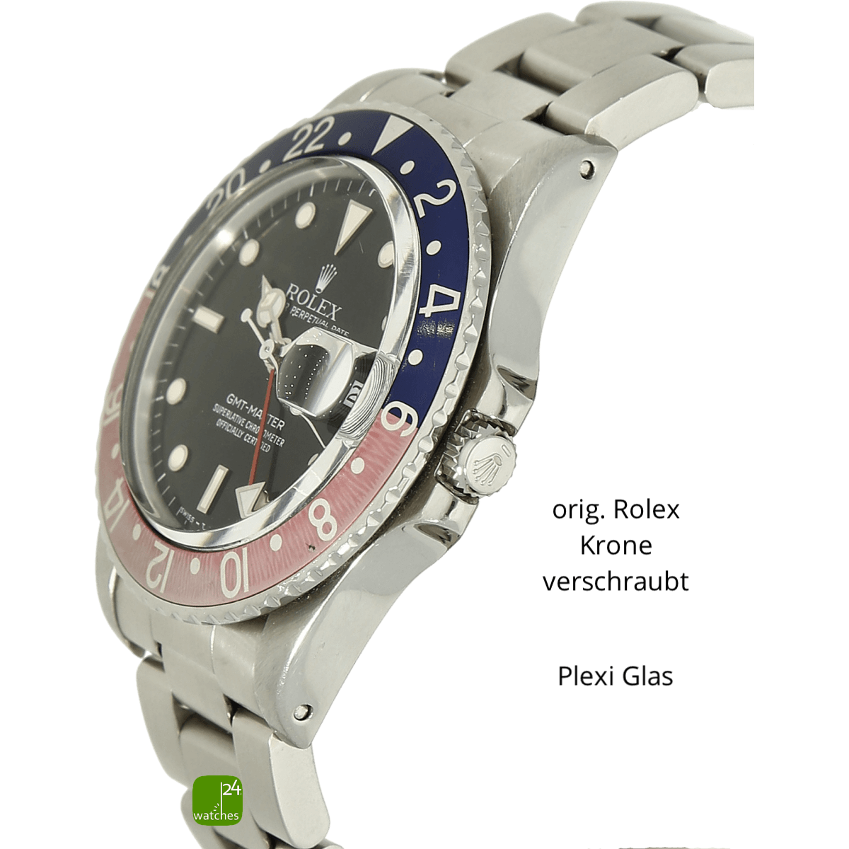Rolex GMT 16750 Pepsi Gehaeuse rechts