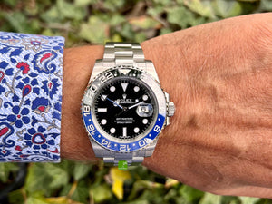 Rolex GMT Batman neu am Arm