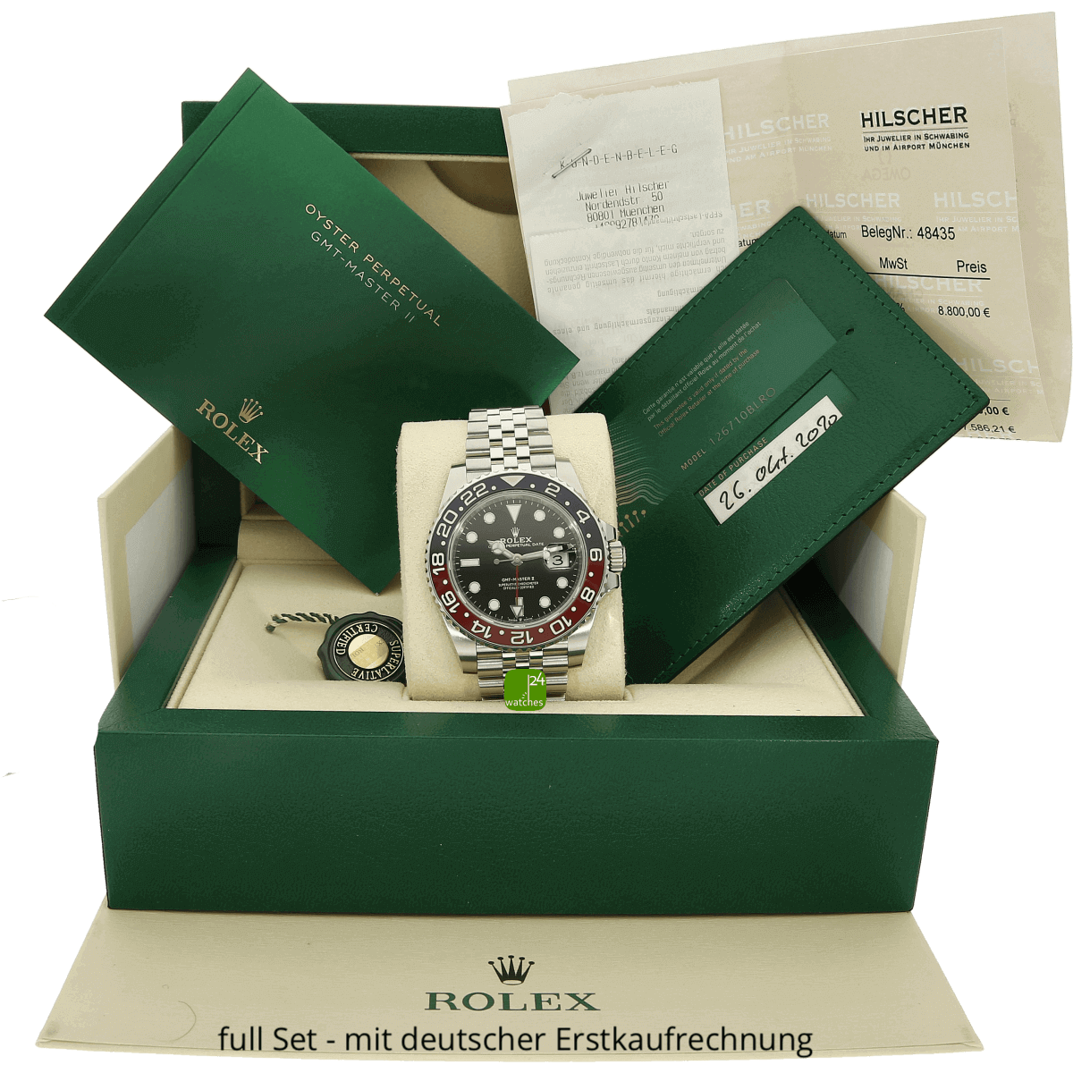 Rolex GMT Pepsi neu mit Papieren
