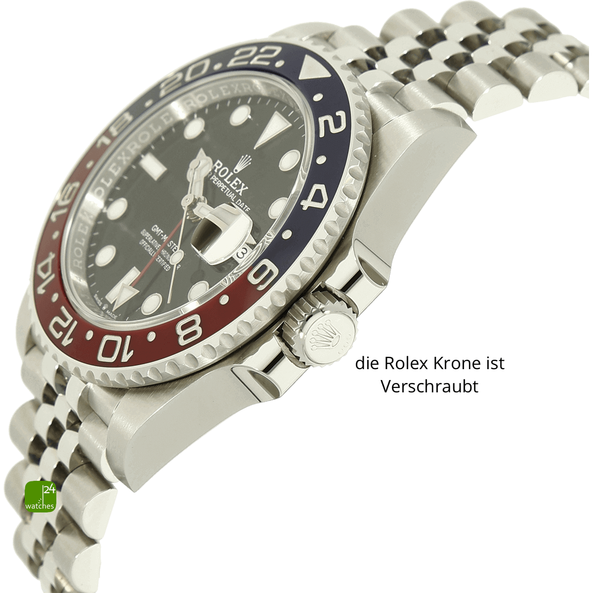 Rolex GMT Pepsi neu Gehaeuse rechts