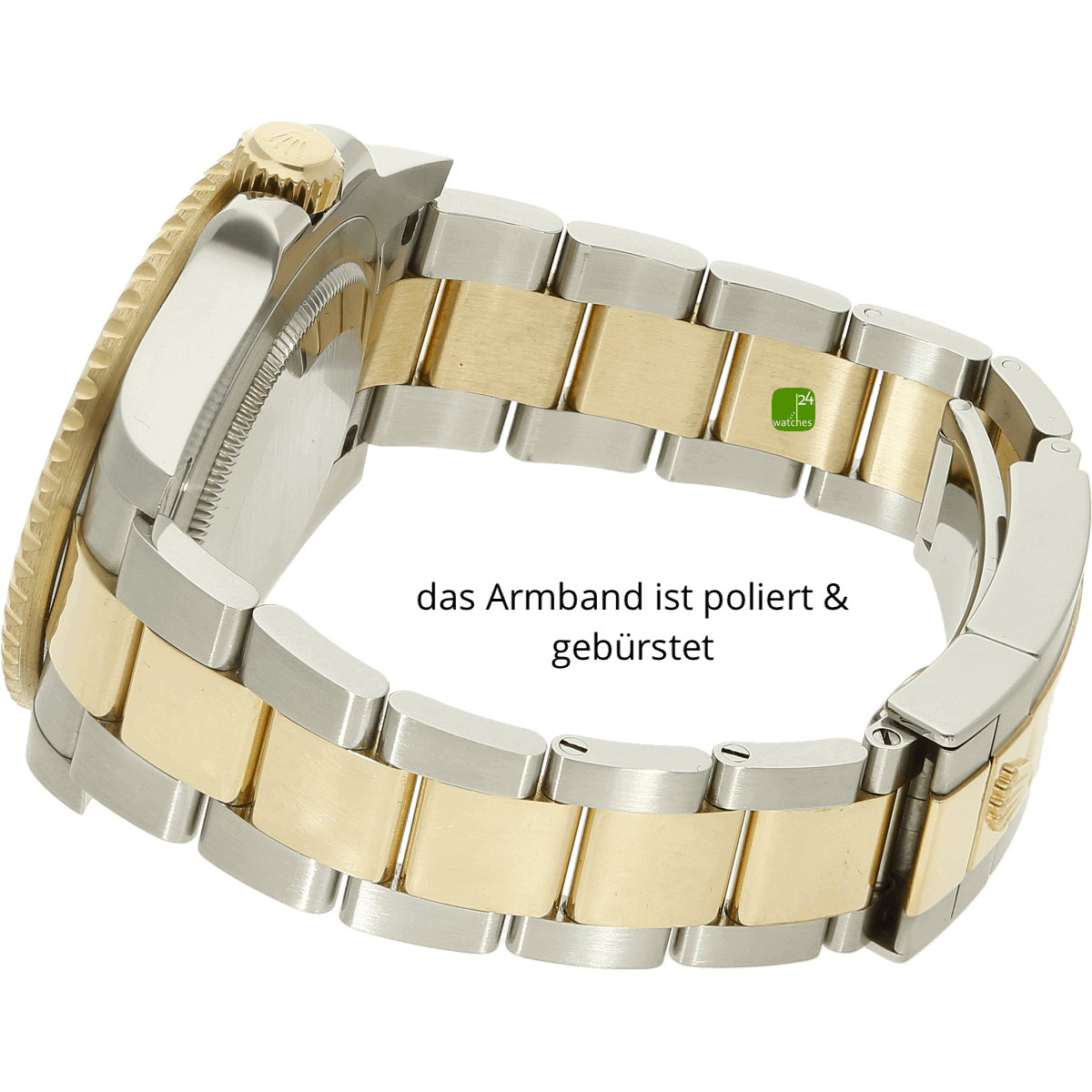 Rolex GMT 116173 Stahl Gold Armband links 