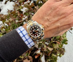 Rolex GMT Stahl Gold 116713 am Arm 