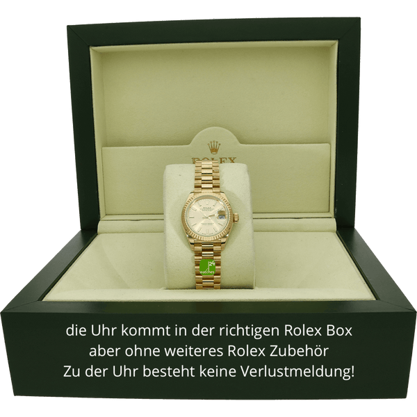 rolex lady datejust 28 mm gold in der Box