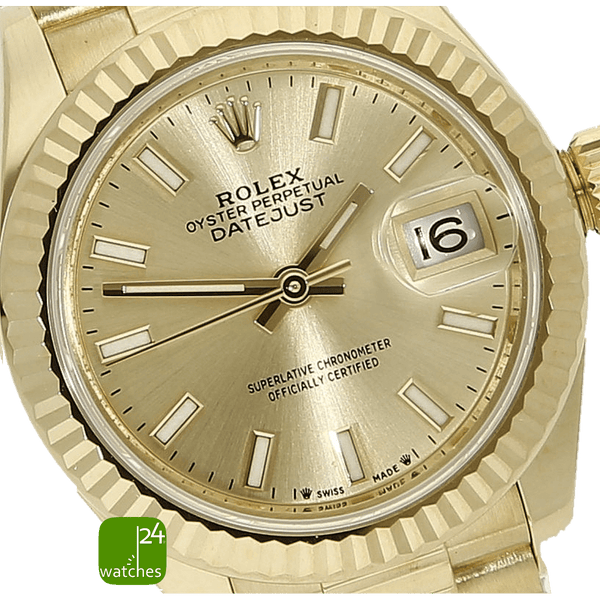 rolex lady datejust 28 mm gold Zifferblatt