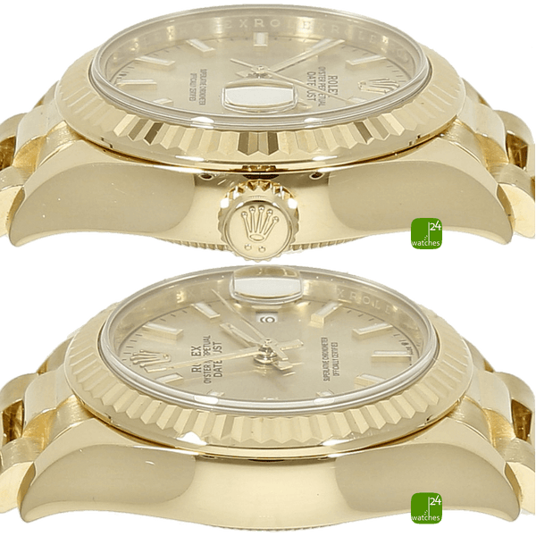 rolex lady datejust 28 mm gold Gehaeuse 3 9