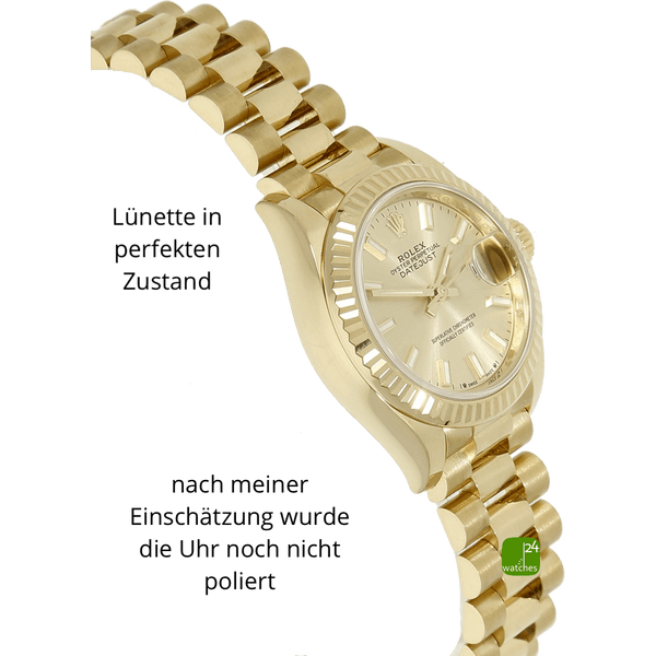 rolex lady datejust 28 mm gold gehaeuse li