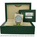 Rolex Milgauss blau mit Garantiekarte