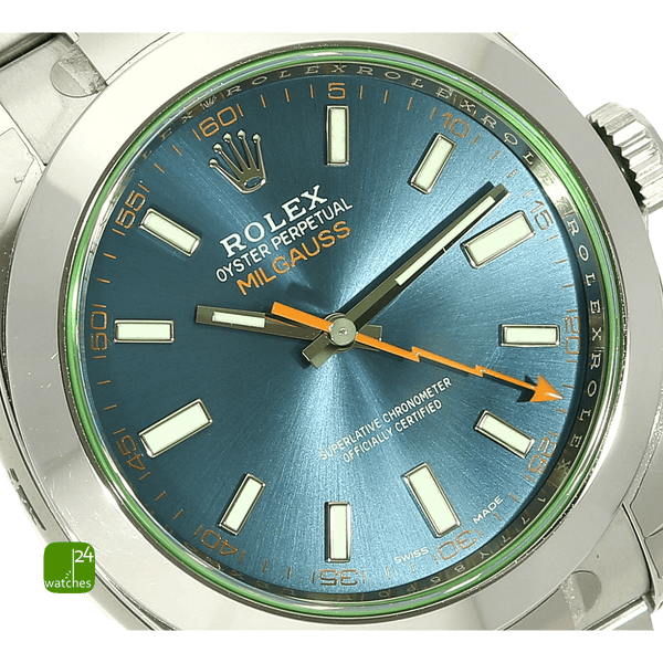 Rolex Milgauss blau Zifferblatt