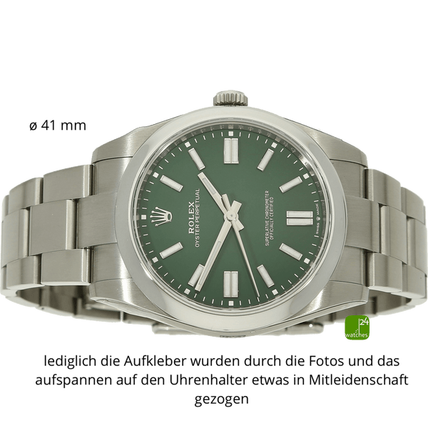 ROLEX Oyster Perpetual 41 new green full Set