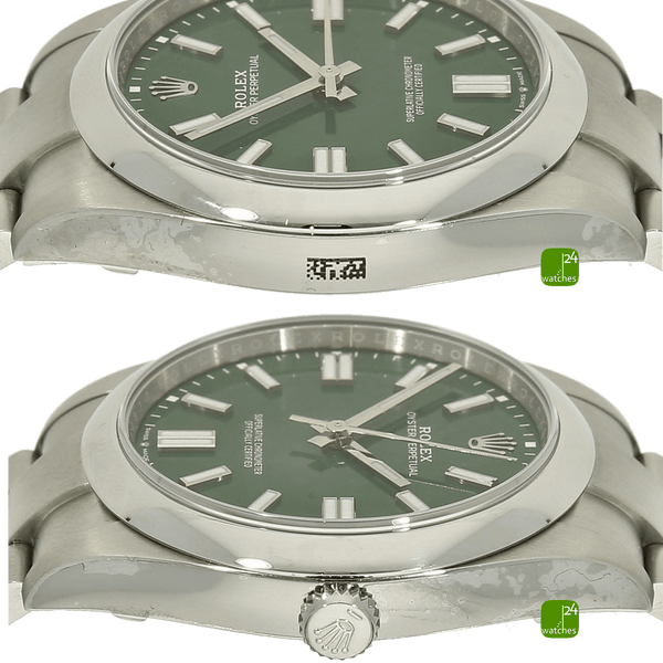 ROLEX Oyster Perpetual 41 neu grün full Set