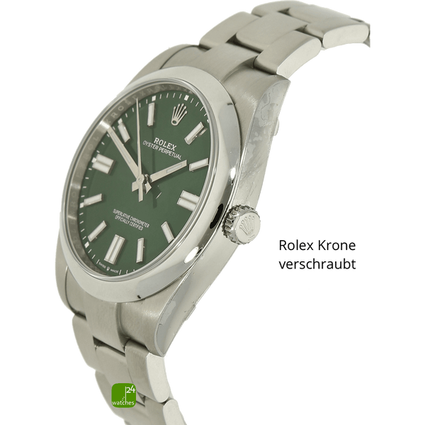 ROLEX Oyster Perpetual 41 new green full Set