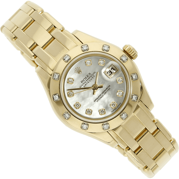 Rolex Pearlmaster 80318 MOP halb liegend
