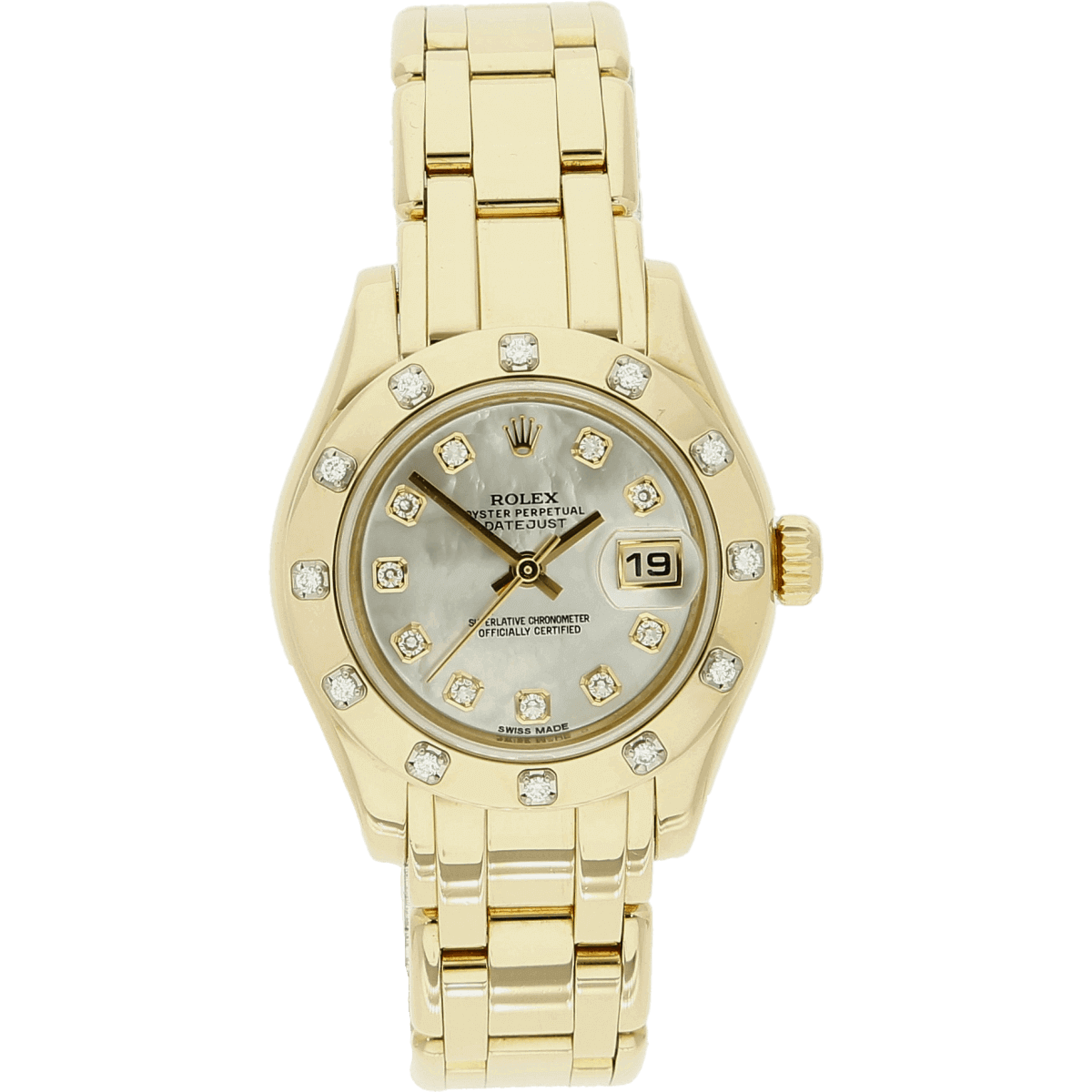 Rolex Pearlmaster MOP Dia Dial stehend