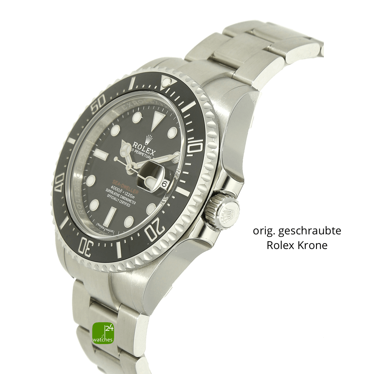 rolex-sea dweller gebraucht gehaeuse rechts mit krone