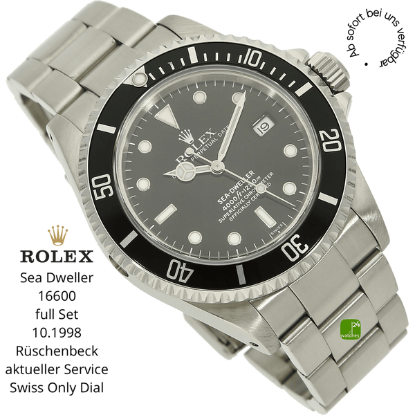 gebrauchte Rolex Sea Dweller aus 1998 in einem top Zustand als Full Set