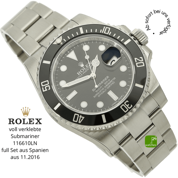 Rolex Submariner 116610LN neu halb liegend