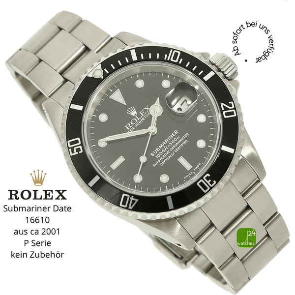 Rolex Submarnier Date 16610 halb liegend 