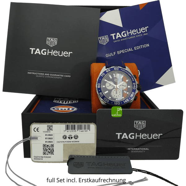 TAG Heuer Formula 1 Gulf mit Papieren