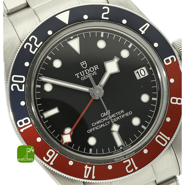 tudor black bay gmt 79830rb zifferblatt