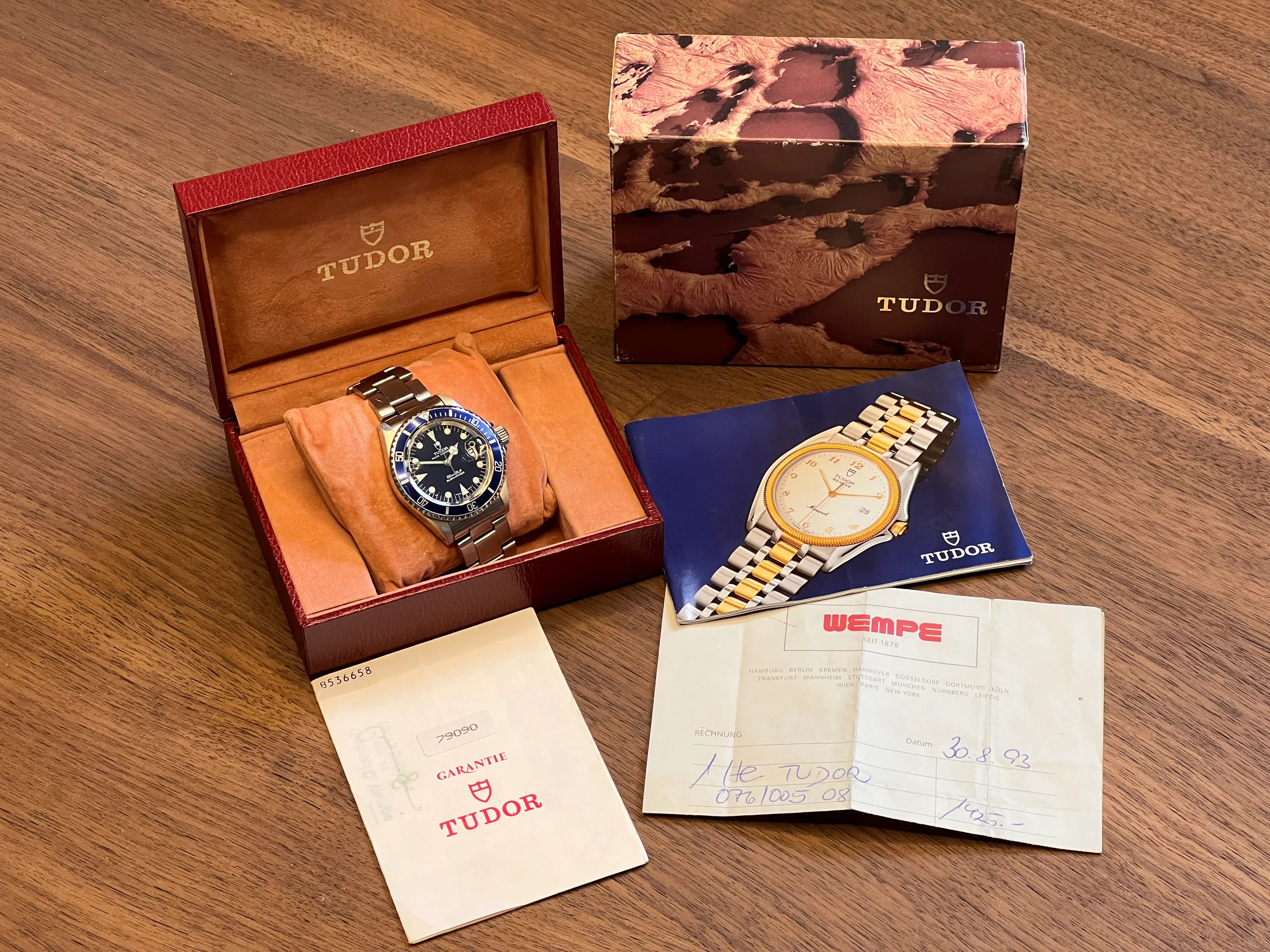 Tudor Submariner 79090 blue mit Papieren