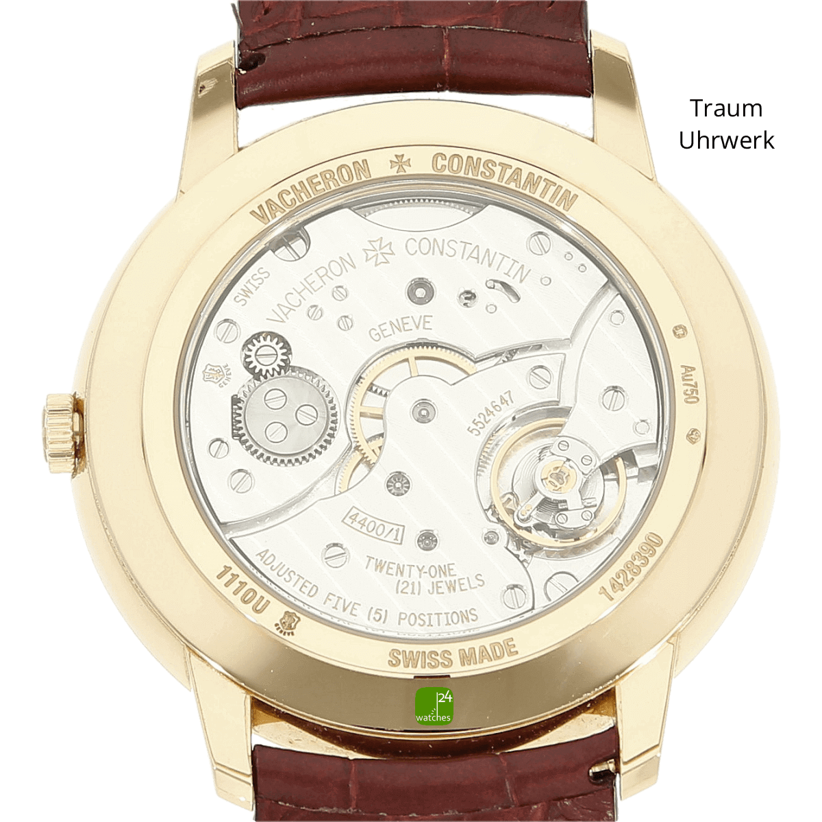 VC Patrimony 42 mm Rotogld Gehaeuseboden