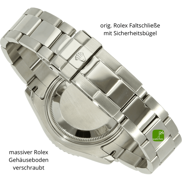 Rolex Yachtmaster 35 Stahl Platin Schliesse zu 