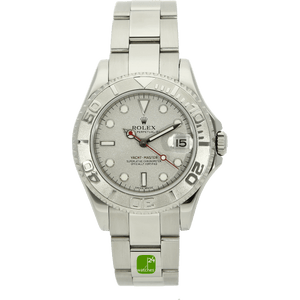 Rolex Yachtmaster 35 Stahl Platin stehend