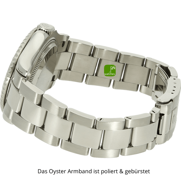 Rolex Yachtmaster 35 Stahl Platin Armband links