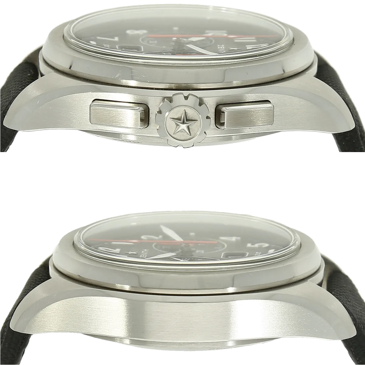 Zenith Pilot Flyback Big Date Seitenansicht - der Flanken