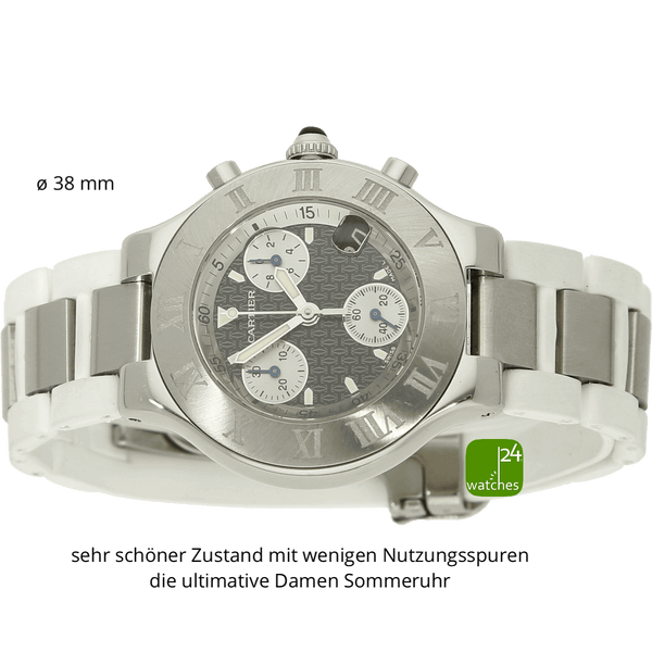 Cartier must 31 chronosaph 2424 liegend 