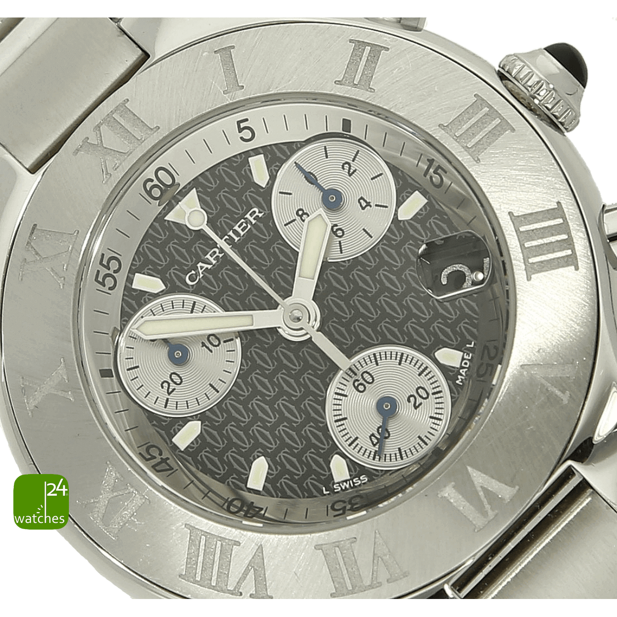 Cartier must 31 chronosaph 2424 Zifferblatt 