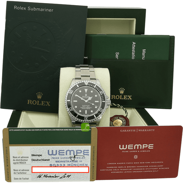 NEUE Rolex Submariner no Date mit Papieren