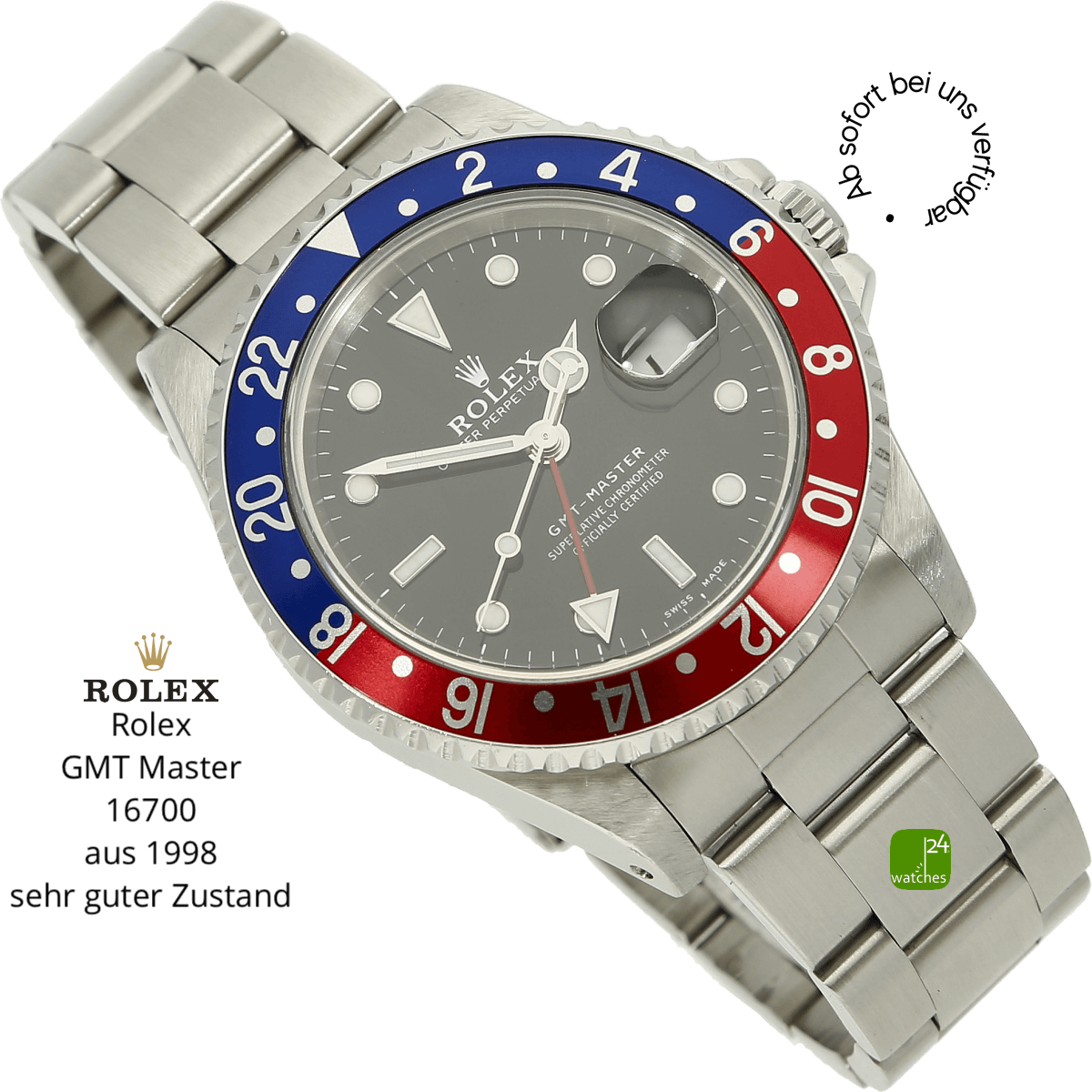 rolex gmt master 16700 halb liegend