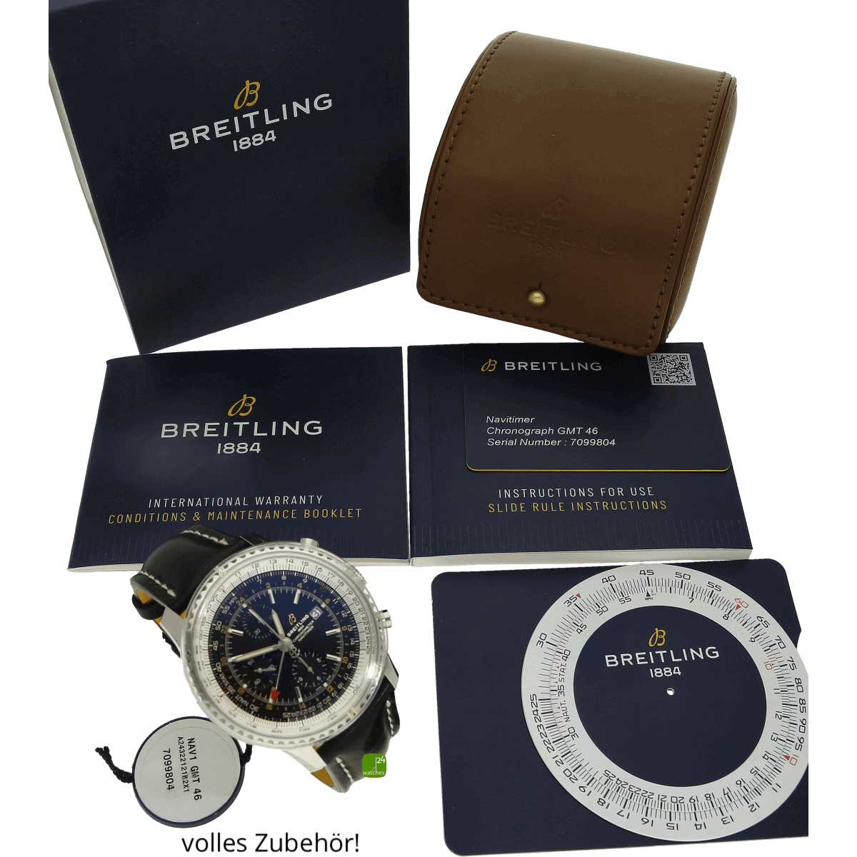 Breitling Navitimer World A24322 mit Papieren 