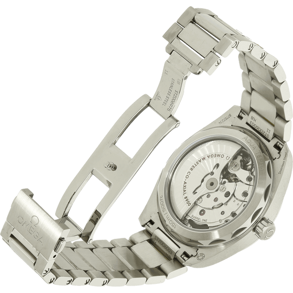 Seamaster Aqua Terra 41 blau Schliesse offen 