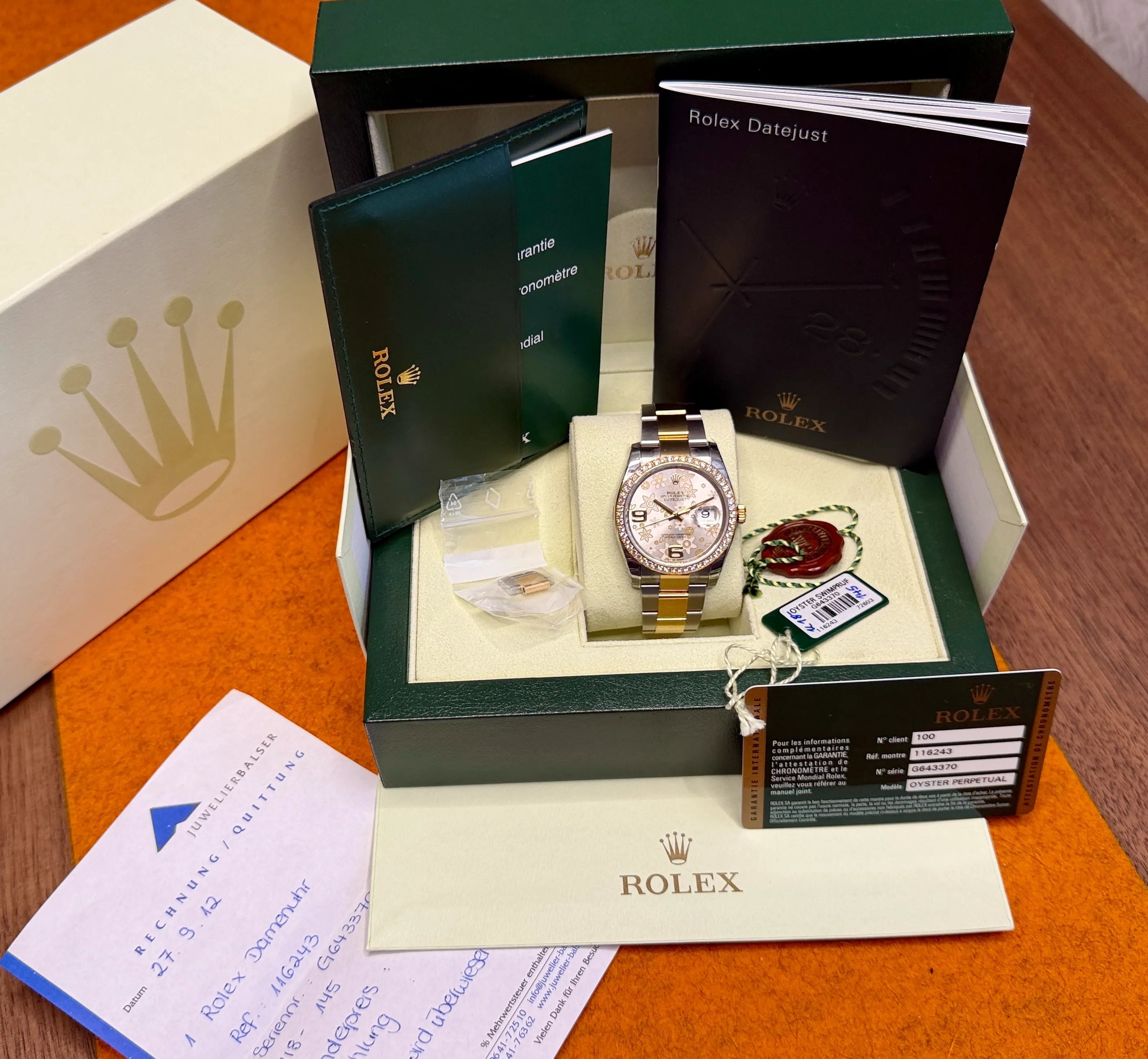 Rolex Datejust 116233 Box Papiere 2014 new Service