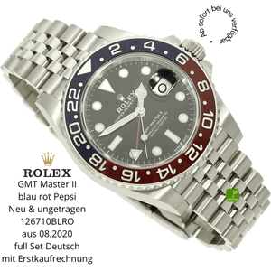 Rolex GMT 126710BLRO halb liegend 