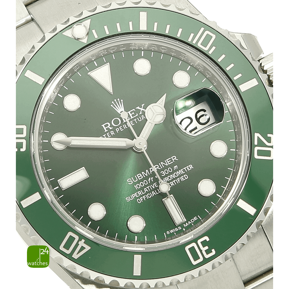 116610LV Rolex Submariner Hulk Zifferblatt