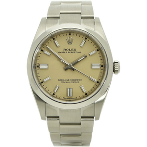 Rolex Oyster Perpetual 36 beige neu stehend