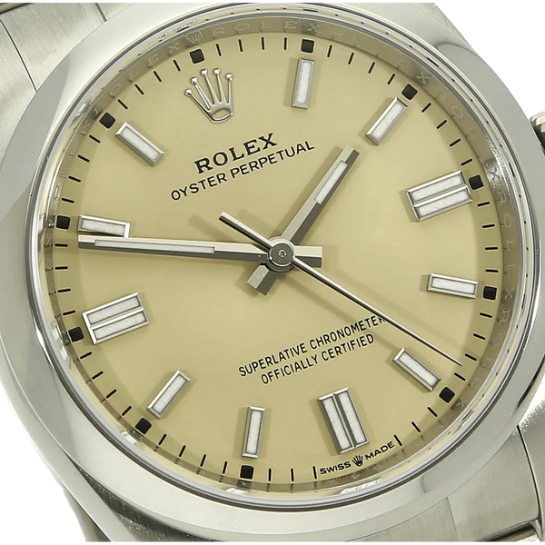 Rolex Oyster Perpetual 36 beige neu Zifferblatt 
