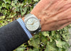 Rolex Oyster Perpetual 41 silber 124300 am Arm 