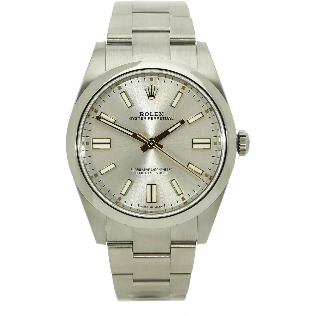 Rolex Oyster Perpetual 41 silber 124300 stehend