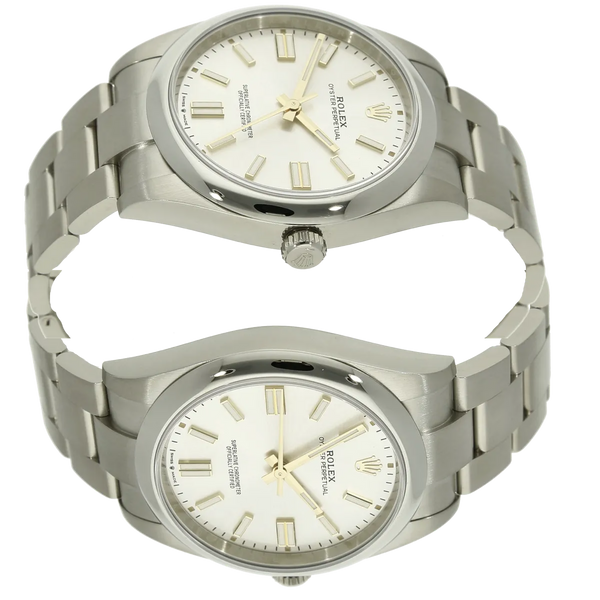 Rolex Oyster Perpetual 41 silber 124300 Gehaeuse 3 9 