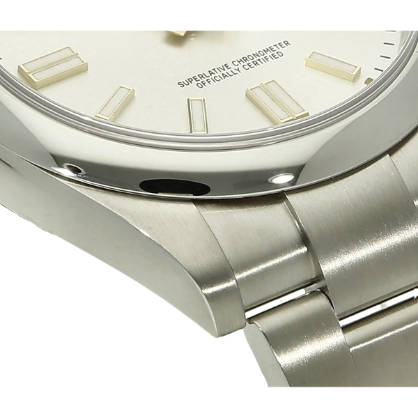 Rolex Oyster Perpetual 41 silber 124300 Flanke 7 Uhr 